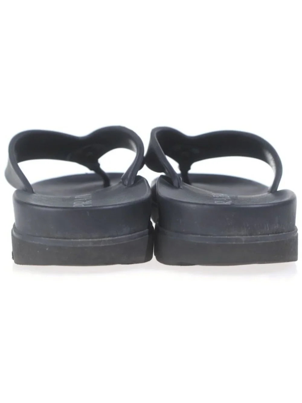 Prada Rubber Thong Sandals Black